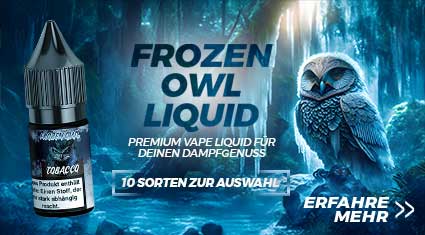 Frozen Owl Liquid – Hochwertige Nikotinsalz-Liquids mit Kühleffekt | Jetzt im SHISHARIA Vape Shop entdecken