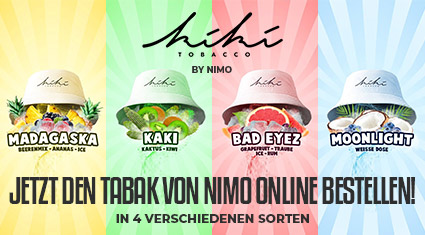 Jetzt den Nimo Shisha Tabak Kiki Tobacco online kaufen! | Shisharia.de