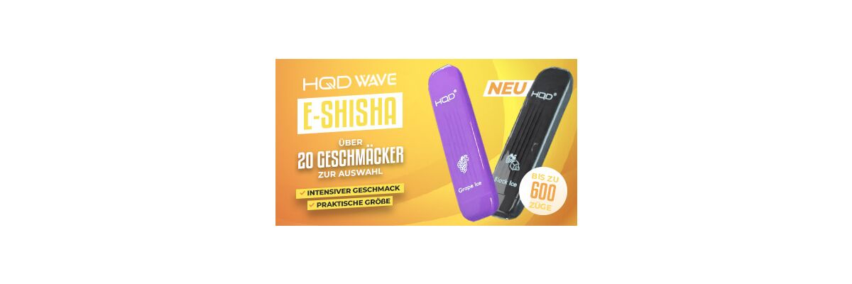 Große Auswahl an leckeren HQD Wave E Zigaretten im Online Shop! - Alle Sorten der HQD Wave Einweg E Shisha to Go online kaufen! | Shisharia.de