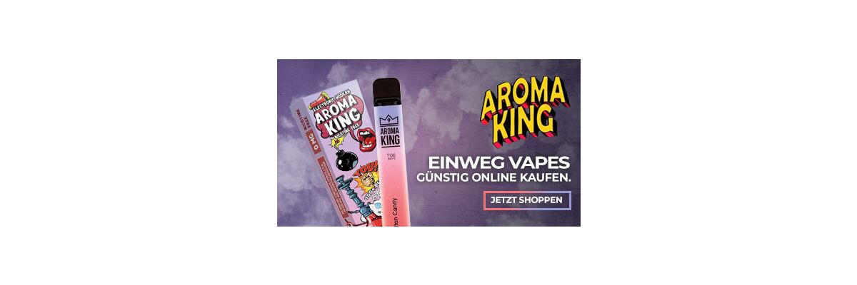 Aroma King Einweg Vapes günstig online kaufen - Aroma King Einweg E Zigaretten Vapes im deutschen Online Shop