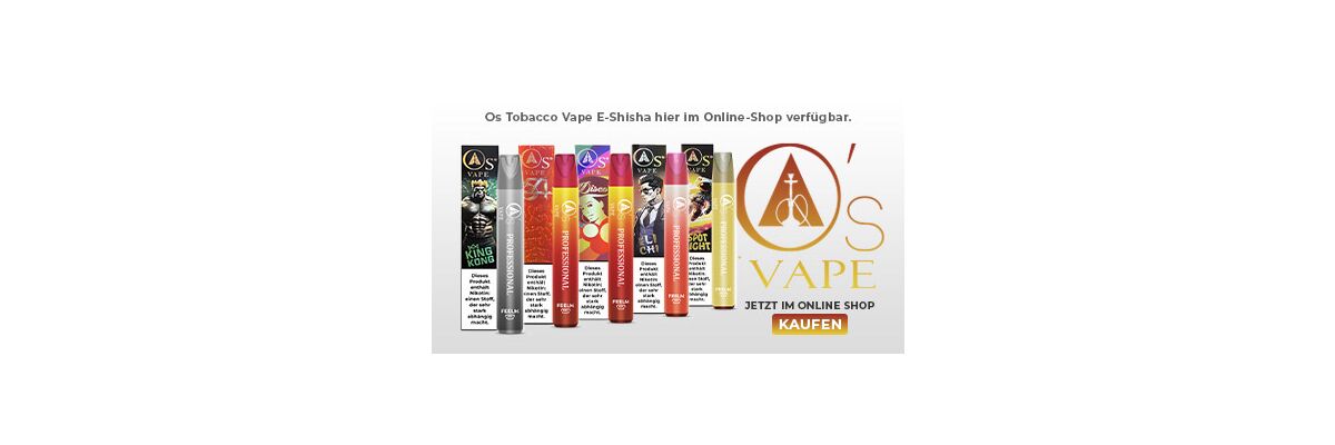 Os Tobacco Vape E-Shisha hier im Online-Shop verfügbar - NEU: O’s Tobacco Vape jetzt im Online Shop kaufen