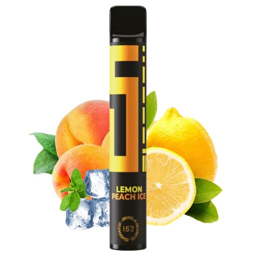 5 EL - Einweg E-Shisha E-Zigarette ohne Nikotin - Lemon Peach Ice