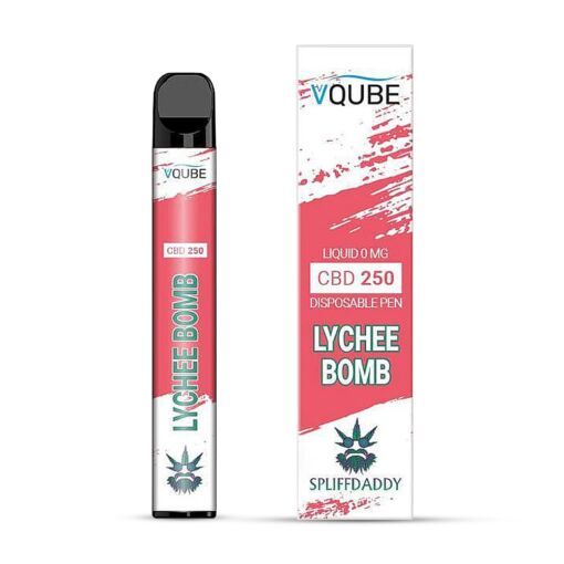 VQUBE Spliffdaddy CBD - Einweg E-Shisha ohne Nikotin - Lychee Bomb