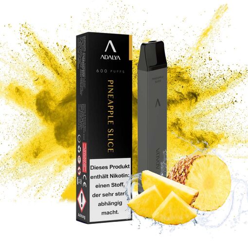 Adalya Vape - Einweg E-Shisha E-Zigarette mit Nikotin - Pineapple Slice
