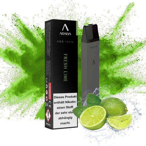 Adalya Vape - Einweg E-Shisha E-Zigarette mit Nikotin - Fresh Lime