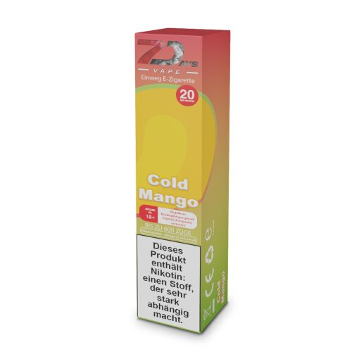 7Days Vape - Einweg E-Shisha E-Zigarette mit Nikotin - Cold Mango