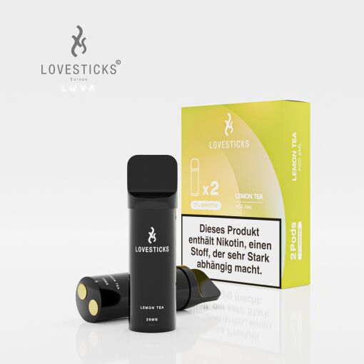 Lovesticks LUVA POD - Einweg E-Shisha E-Zigarette mit Nikotin - Lemon Tea