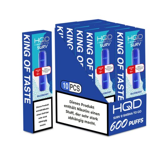 HQD VAPE 600 - Blueberry - 10er Box