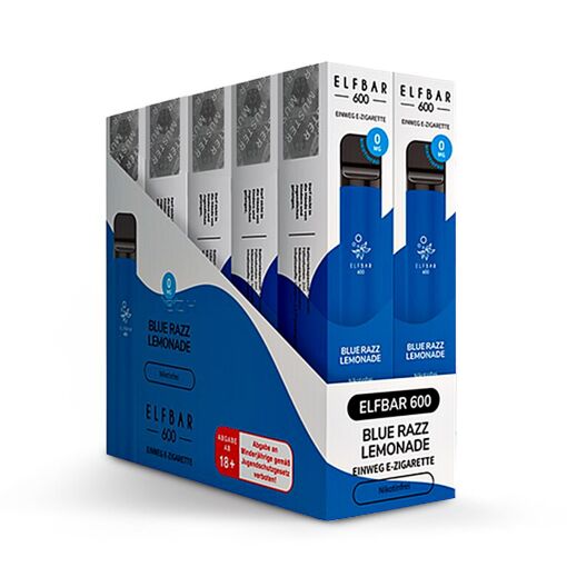 Elfbar 600 Nikotinfrei -  Blue Razz Lemonade - 10er Box
