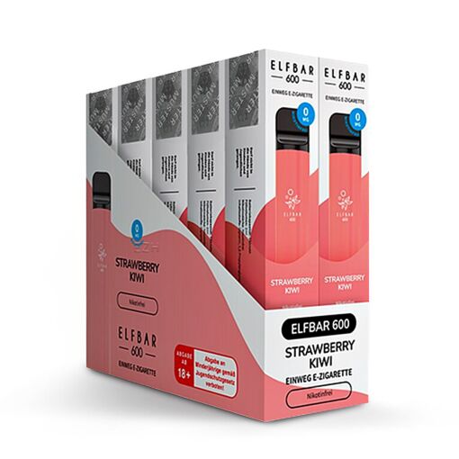 Elfbar 600 Nikotinfrei - Strawberry Kiwi - 10er Box
