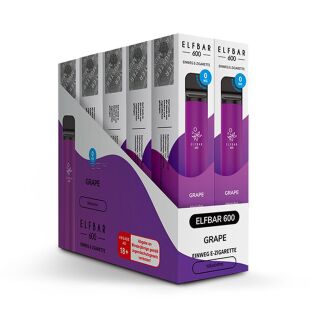 Elfbar 600 Nikotinfrei - Grape - 10er Box