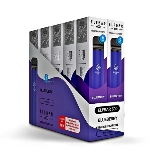 Elfbar 600 Nikotinfrei - Blueberry - 10er Box