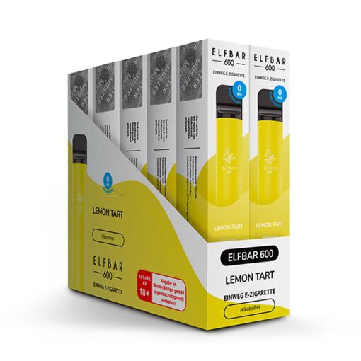 Elfbar 600 Nikotinfrei - Lemon Tart - 10er Box