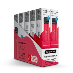 Elfbar 600 Nikotinfrei - Pink Lemonade - 10er Box