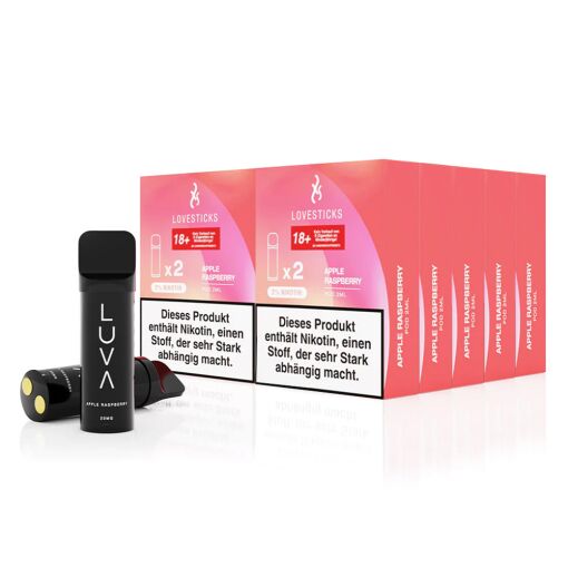 20 Pods Lovesticks LUVA POD - Vape E-Shisha E-Zigarette - Apple Raspberry