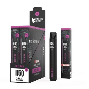 1150 Vape by Raf Camora ohne Nikotin - WEST WIEN - Mixberry - 10er Pack