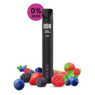 1150 Vape by Raf Camora ohne Nikotin - WEST WIEN - Mixberry - 10er Pack