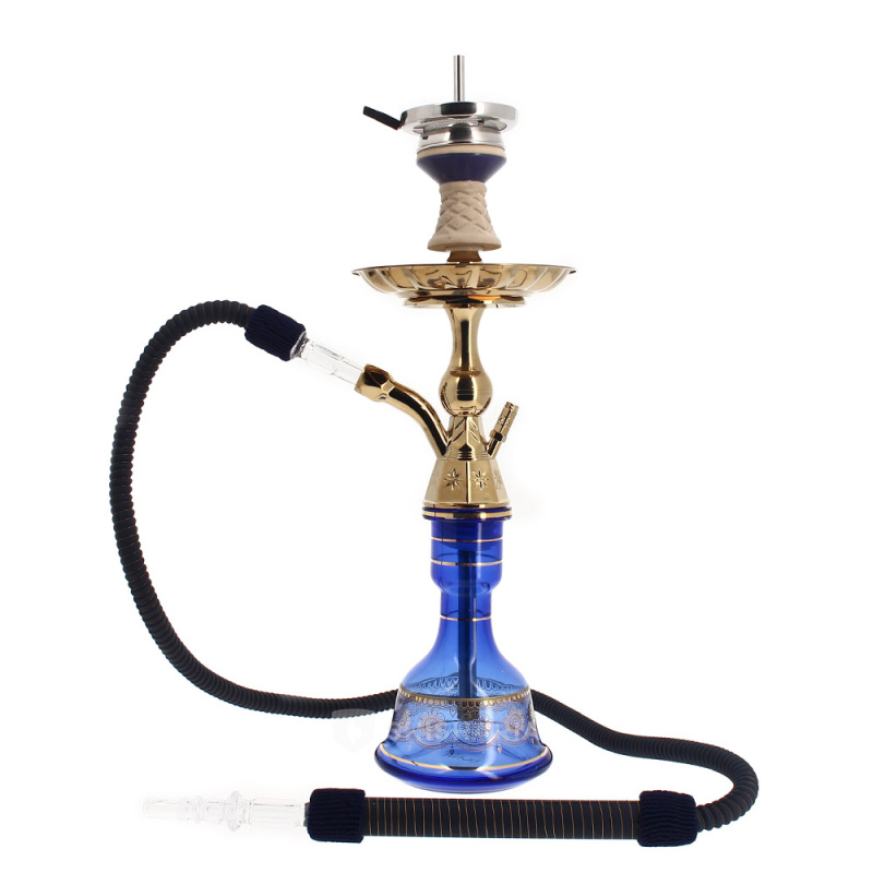 Luna Hookah Small Tradi Aluminium Shisha Deep Blue