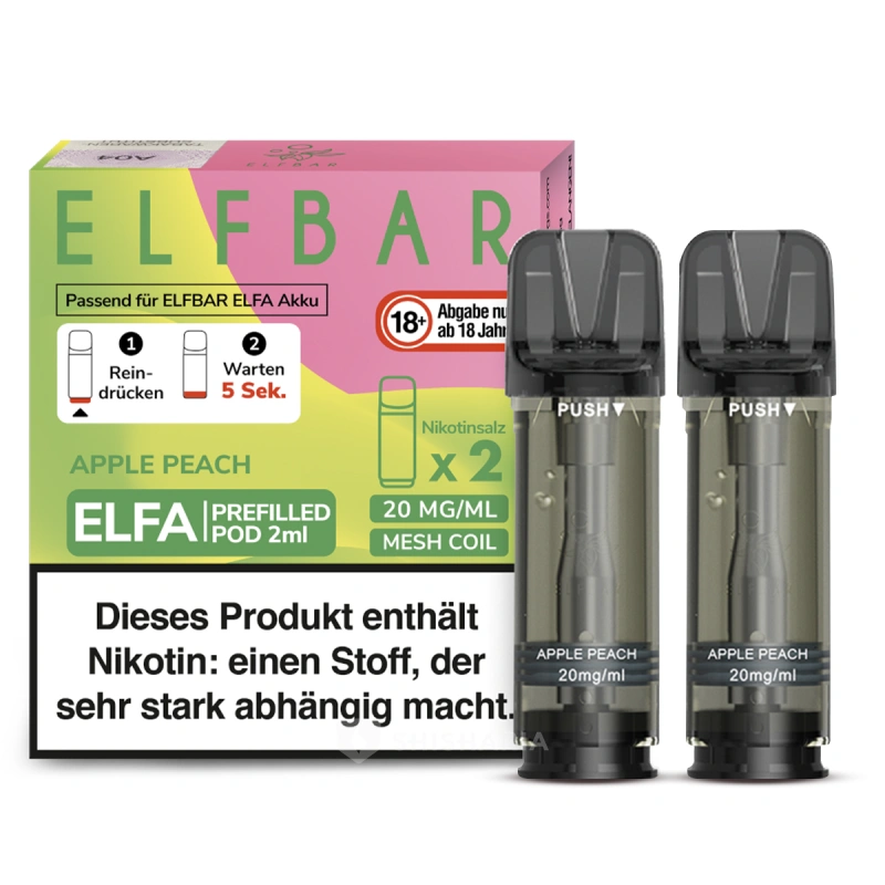 Elfbar Elfa Pods – Apple Peach Doppelfrucht-Vape