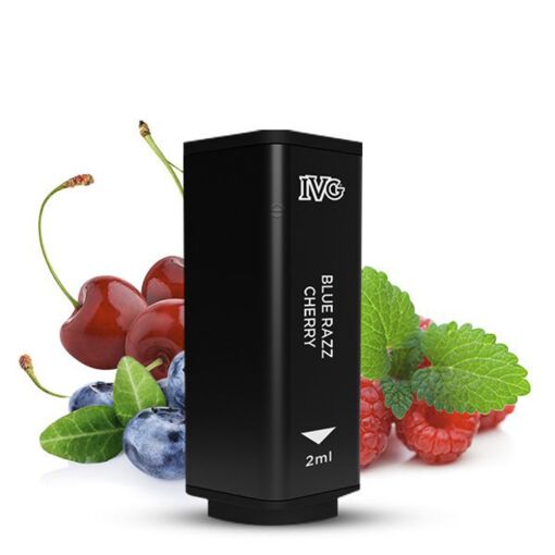 IVG 2400 Vape - 4 Pod System - Einweg E-Shisha E-Zigarette mit Nikotin (2 st&uuml;ck) - Blue Razz Cherry