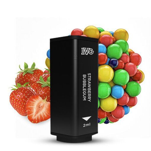 IVG 2400 Vape - 4 Pod System - Einweg E-Shisha E-Zigarette mit Nikotin (2 st&uuml;ck) - Strawberry Bubblegum
