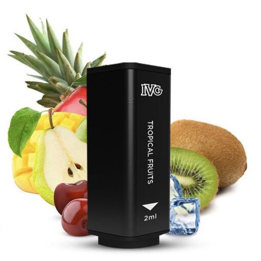 IVG 2400 Vape - 4 Pod System - Einweg E-Shisha E-Zigarette mit Nikotin (2 st&uuml;ck) - Tropical Fruits