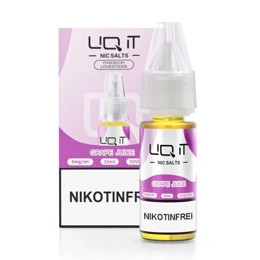 Lovesticks LIQ IT 10ml - Liquid E-Zigarette Vape Einweg Shisha - Grape - Nikotinfrei