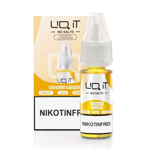 Lovesticks LIQ IT 10ml - Liquid E-Zigarette Vape Einweg Shisha - Orange Lemon - Nikotinfrei