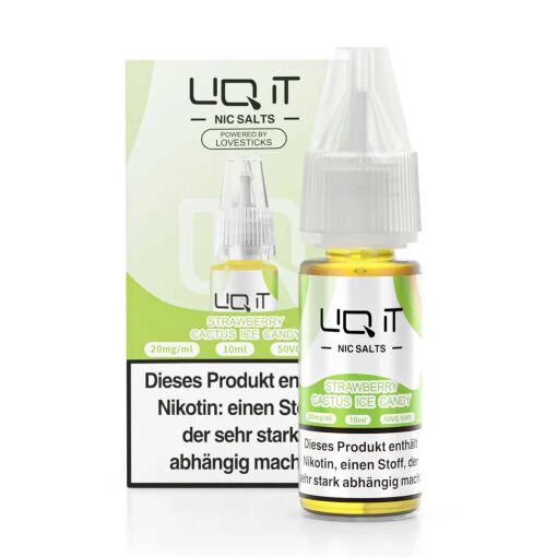 Lovesticks LIQ IT 10ml - Liquid E-Zigarette Vape Einweg Shisha - Strawberry Cactus Candy Ice - 20mg/ml