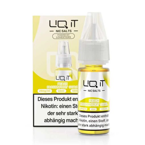 Lovesticks LIQ IT 10ml - Liquid E-Zigarette Vape Einweg Shisha - Peach Passionfruit Guava - 20mg/ml