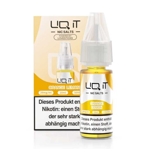 Lovesticks LIQ IT 10ml - Liquid E-Zigarette Vape Einweg Shisha - Orange Lemon - 20mg/ml