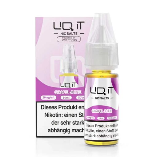 Lovesticks LIQ IT 10ml - Liquid E-Zigarette Vape Einweg Shisha - Grape - 20mg/ml