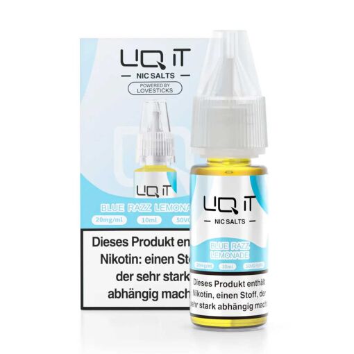Lovesticks LIQ IT 10ml - Liquid E-Zigarette Vape Einweg Shisha - Blue Razz Lemonade - 20mg/ml