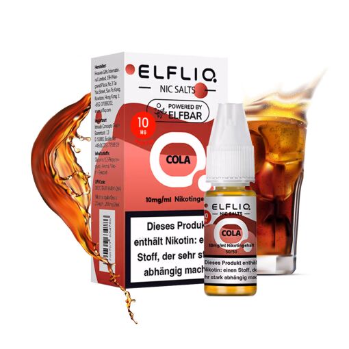 Elfbar ELFLIQ 10ml - Liquid E-Zigarette Vape Einweg Shisha - Cola - 10mg/ml