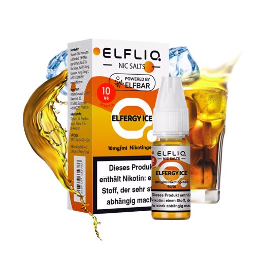 Elfbar ELFLIQ 10ml - Liquid E-Zigarette Vape Einweg Shisha - Elfergy Ice - 10mg/ml
