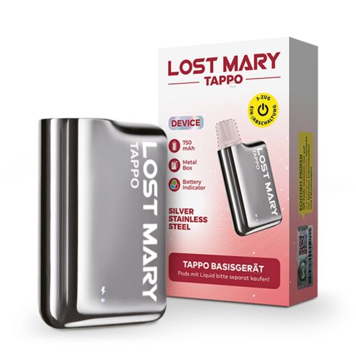 ELFBAR Lost Mary Tappo Vape - Pod System - Basisger&auml;t - Silver Stainless Steel