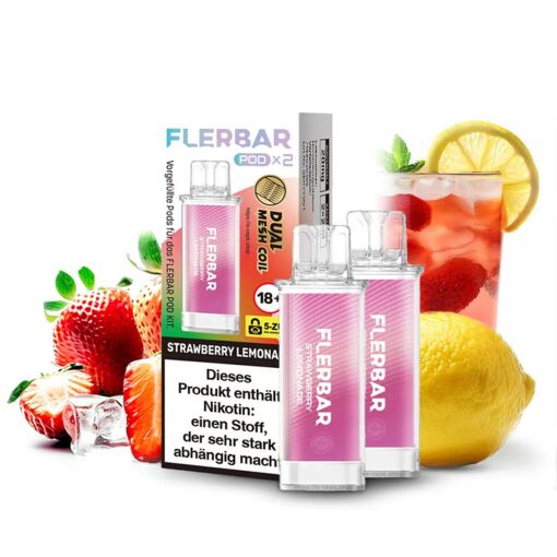 Flerbar Vape POD - Einweg Shisha E-Zigarette - Strawberry Lemonade