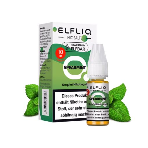 Elfbar ELFLIQ 10ml - Liquid E-Zigarette Vape Einweg Shisha - Spearmint - 10mg/ml