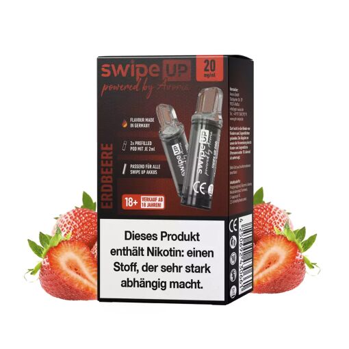 AVORIA Swipe up Vape POD - Einweg Shisha E-Zigarette - Erdbeere