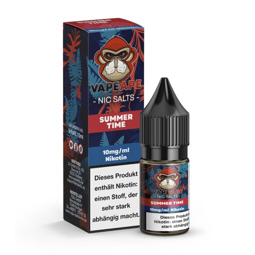 VapeApe 10ml - Liquid E-Zigarette Vape Einweg Shisha - Summertime - 20mg/ml