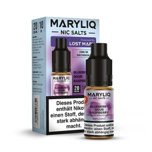 Lost Mary Maryliq 10ml - Liquid E-Zigarette Vape Einweg Shisha - Blueberry Sour Raspberry - 20mg/ml