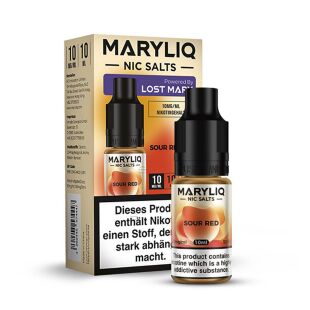 Lost Mary Maryliq 10ml - Liquid E-Zigarette Vape Einweg Shisha - Sour Red - 10mg/ml