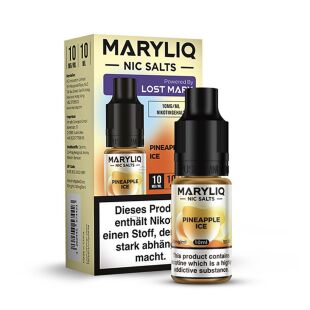 Lost Mary Maryliq 10ml - Liquid E-Zigarette Vape Einweg Shisha - Pineapple Ice - 10mg/ml