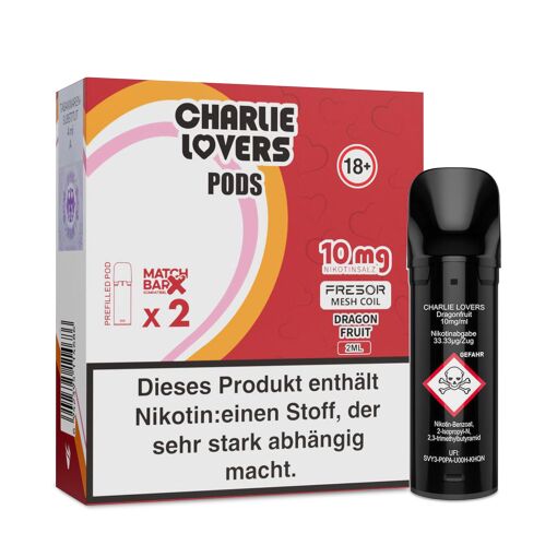 Charlie Lovers PODS - Einweg Shisha E-Zigarette - Dragonfruit 10mg