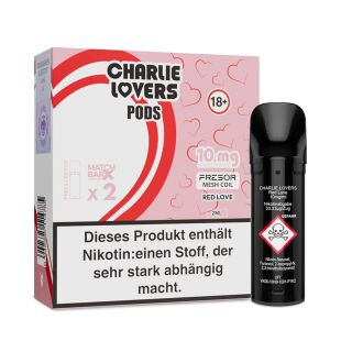 Charlie Lovers PODS - Einweg Shisha E-Zigarette - Red...