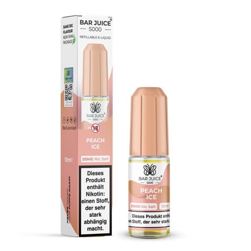 Bar Juice 5000 - Liquid E-Zigarette Vape Einweg Shisha 10ml - Peach Ice 20mg