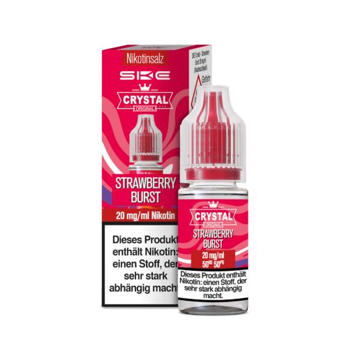 SKE Crystal 10ml - Liquid E-Zigarette Vape Einweg Shisha - Strawberry Burst - 20mg/ml