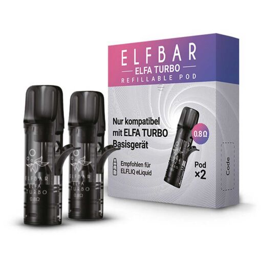 Elf Bar Elfa Turbo - Refillable Pod - 2er Pack 0,8 Ohm