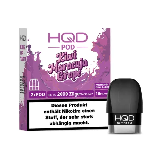 HQD Pods E-Zigarette Vape - Kiwi Maracuja Grape