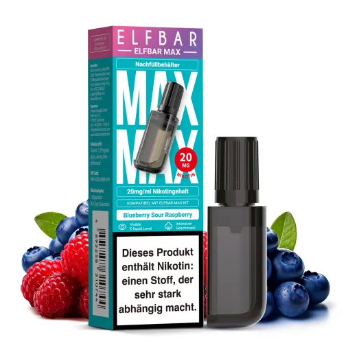 Elfbar Max Pod Blueberry Sour Raspberry 10ml - Nachfüllbehälter